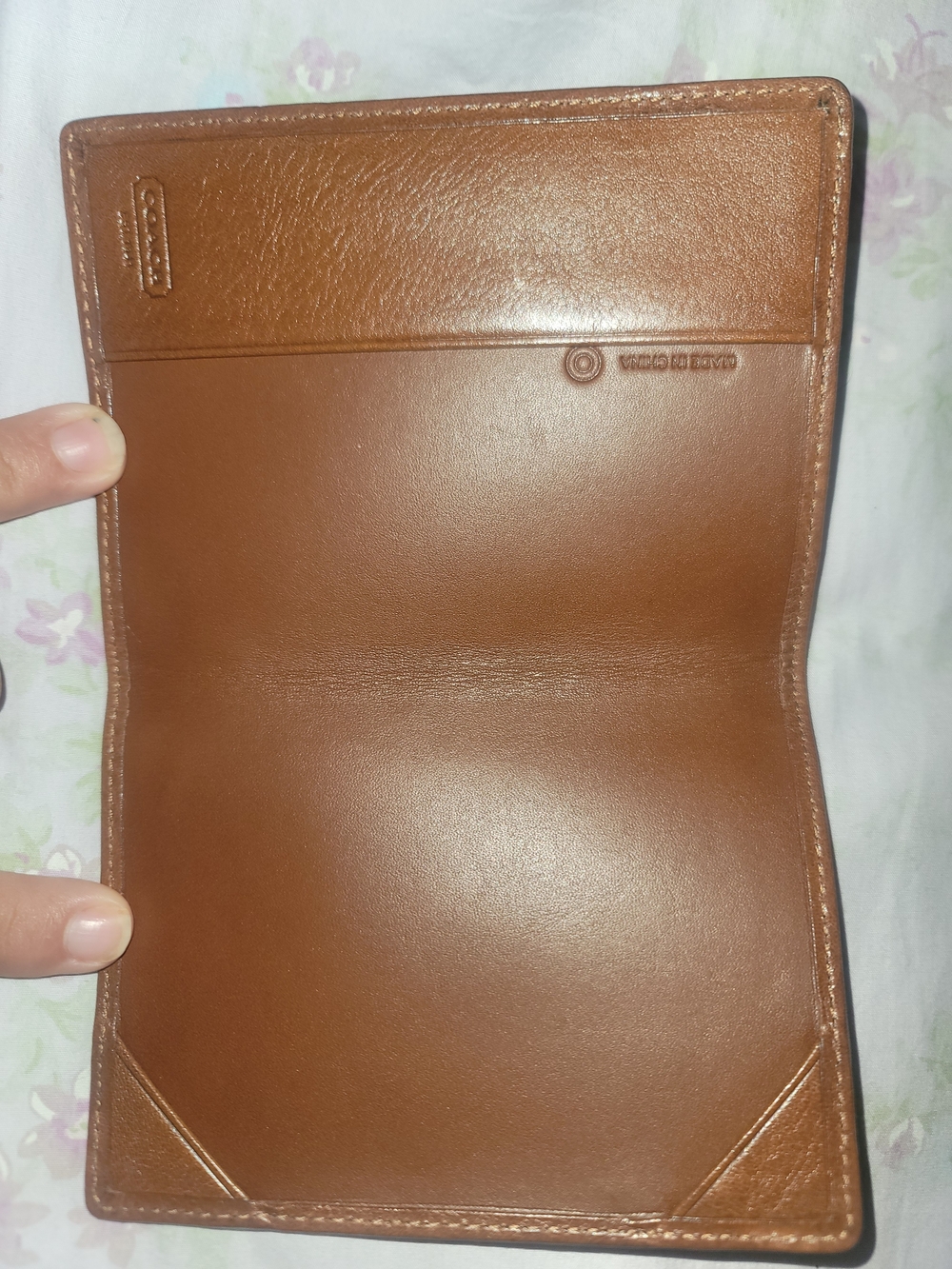 Coach Signature Canvas Bifold Wallet in Tan and Brown - Picture 5 of 8